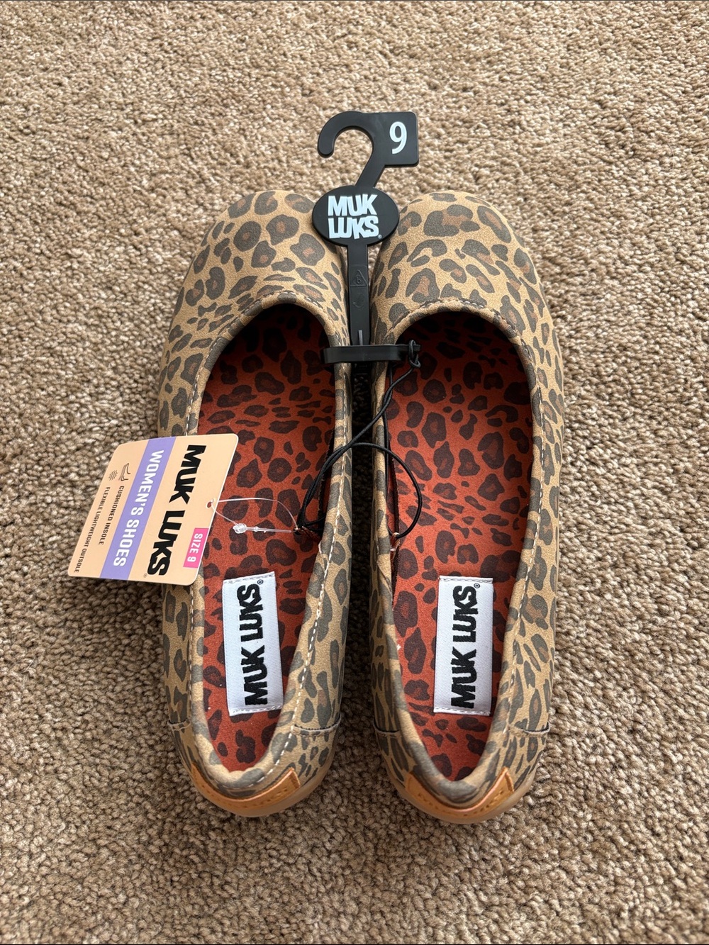 Muk Luks Leopard Print Slip-On Ballet Flats